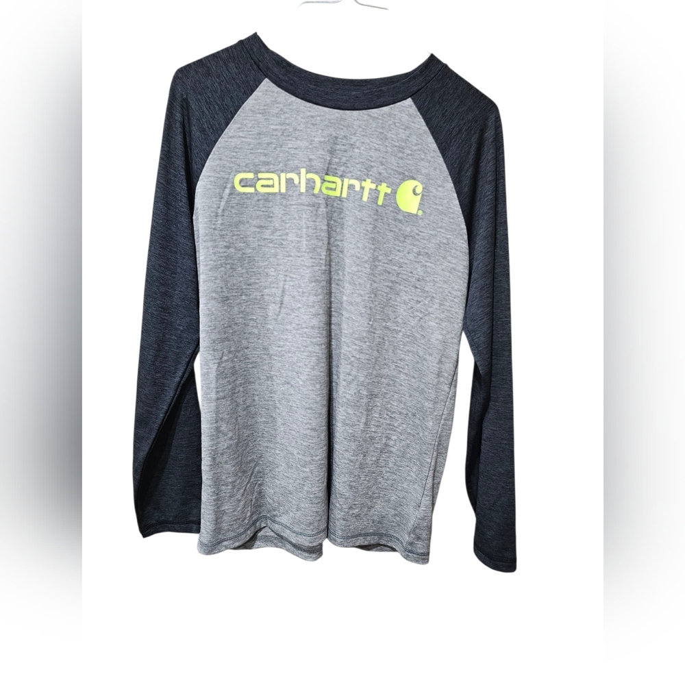 Carhartt Kids Gray‎ and Black Long Sleeve Shirt Size Medium (10-12)